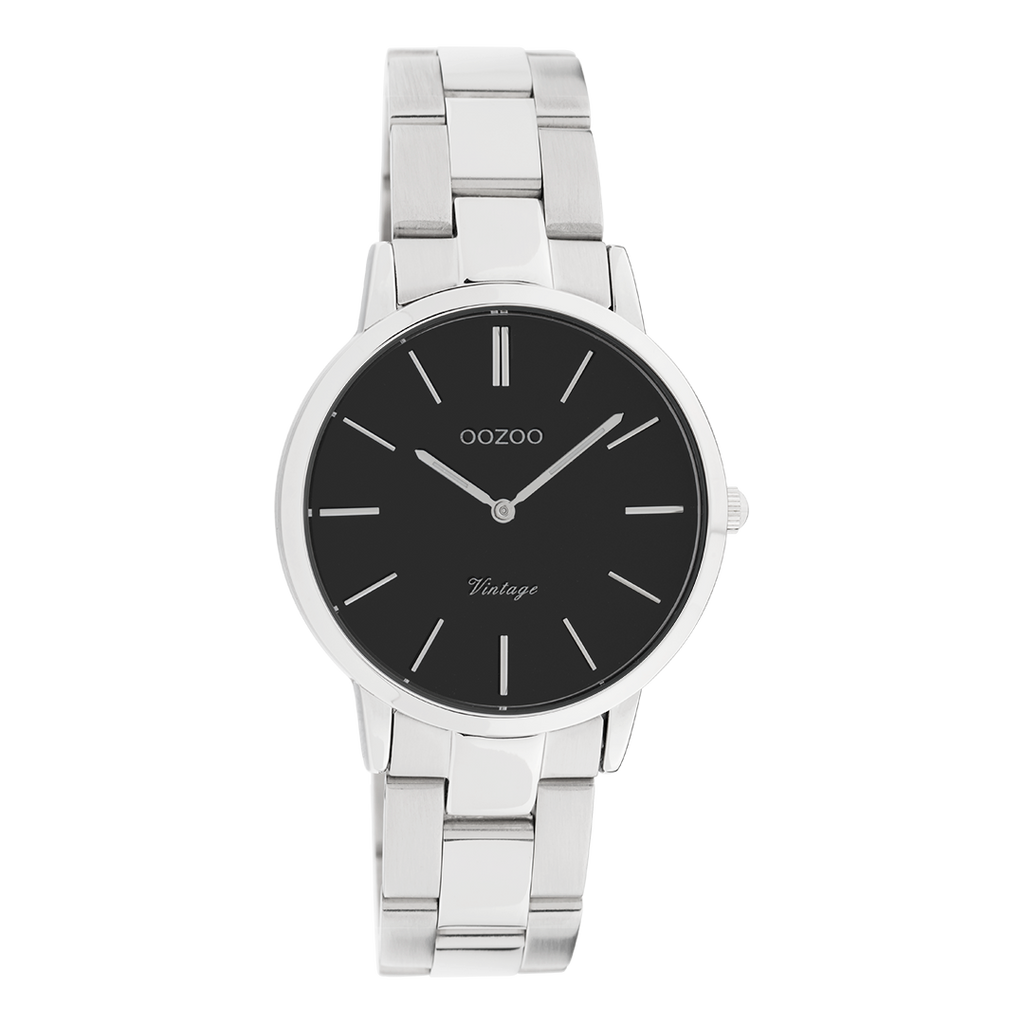 Silver coloured OOZOO watch with stainless steel bracelet - C20043